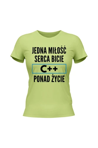 Koszulka damska Jedna miłość serca bicie C++ ponad życie