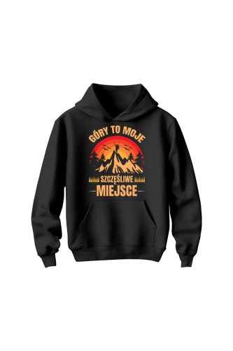 Bluza dziecięca z kapturem Góry to moje szczęśliwe miejsce