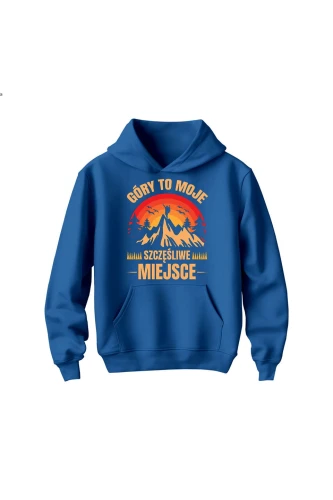 Bluza dziecięca z kapturem Góry to moje szczęśliwe miejsce