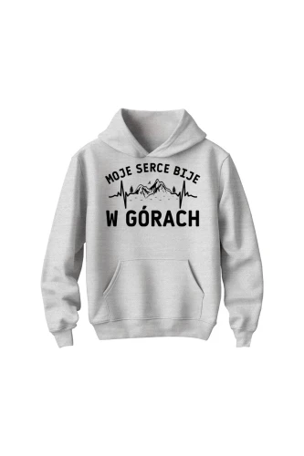 Bluza dziecięca z kapturem Moje serce bije w górach