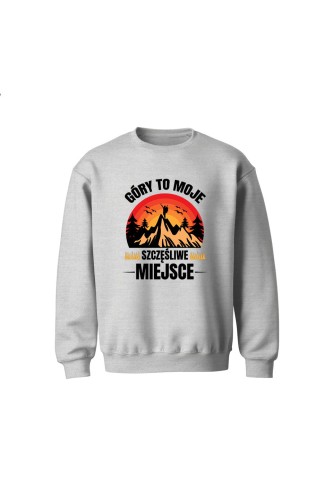 Bluza dziecięca bez kaptura Góry to moje szczęśliwe miejsce