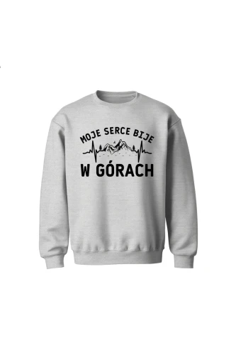 Bluza dziecięca bez kaptura Moje serce bije w górach