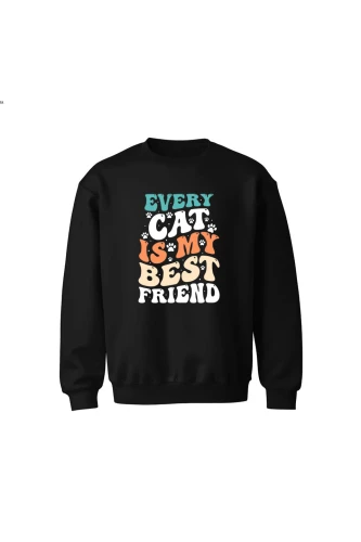 Bluza dziecięca bez kaptura Every Cat is My Best Friend