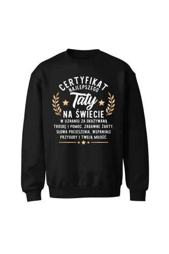 Bluza męska bez kaptura Certyfikat Najlepszego Taty