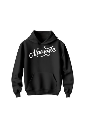 Bluza dziecięca z kapturem Namaste Napis