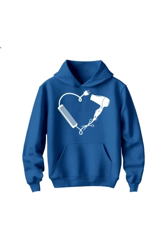 Bluza dziecięca z kapturem Serce Fryzjerstwo