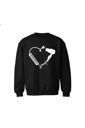 Bluza dziecięca bez kaptura Serce Fryzjerstwo