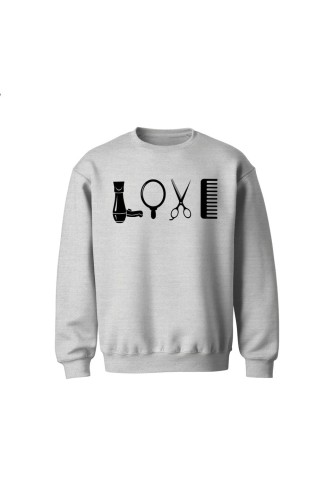 Bluza dziecięca bez kaptura Love Fryzjerstwo