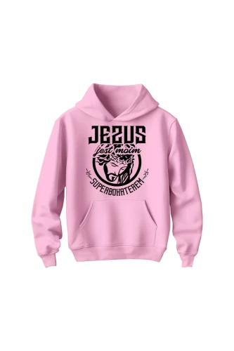 Bluza dziecięca z kapturem Jezus jest moim superbohaterem