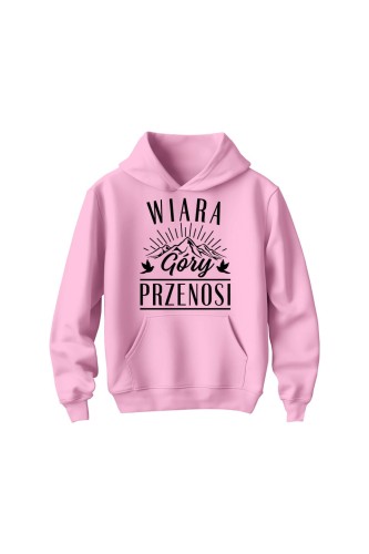 Bluza dziecięca z kapturem Wiara góry przenosi