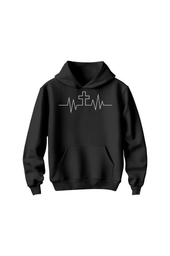 Bluza dziecięca z kapturem Bicie serca nadruk religijny