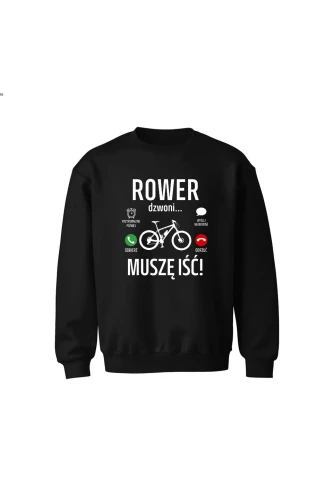 Bluza dziecięca bez kaptura Rower dzwoni muszę iść MTB