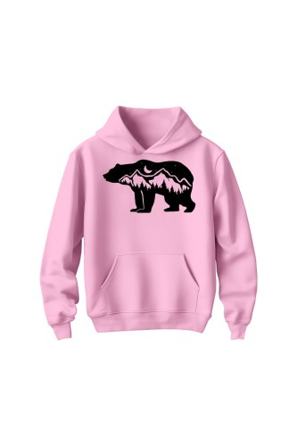 Bluza dziecięca z kapturem Niedźwiedź górski księżyc