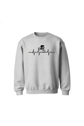 Bluza dziecięca bez kaptura Rower MTB Bicie serca