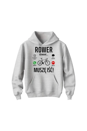 Bluza dziecięca z kapturem Rower dzwoni muszę iść Szosa