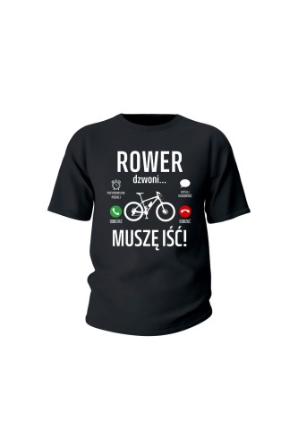 Koszulka dziecięca Rower dzwoni muszę iść MTB