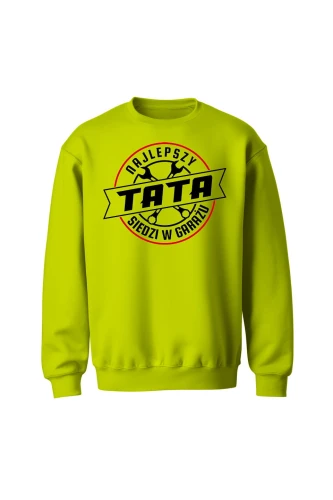 Bluza męska bez kaptura Najlepszy tata siedzi w garażu