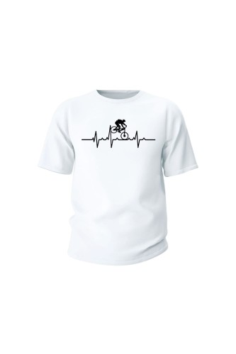 Koszulka dziecięca Rower MTB Bicie serca