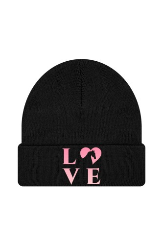 Czapka zimowa z nadrukiem LOVE