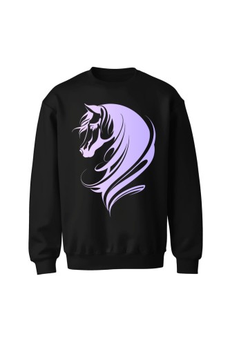 Bluza bez kaptura Damska Koń