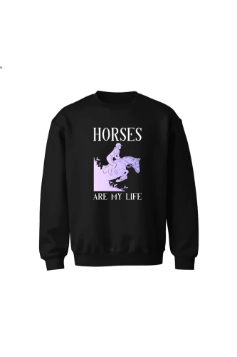 Bluza dziecięca bez kaptura Horses Are My Life