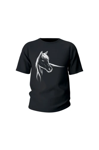 Koszulka dziecięca z ręcznie malowanym koniem 