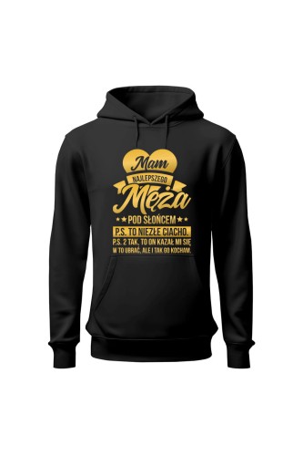 Bluza damska z kapturem Mam najlepszego męża pod słońcem