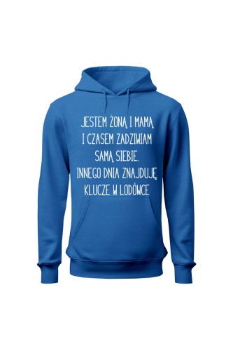 Bluza damska z kapturem Jestem żoną i mamą i czasem zadziwiam samą siebie 