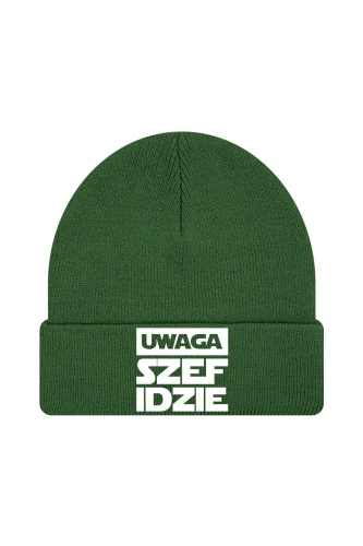 Czapka zimowa Uwaga szef idzie
