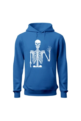 Bluza męska z kapturem Szkielet wszytsko gra