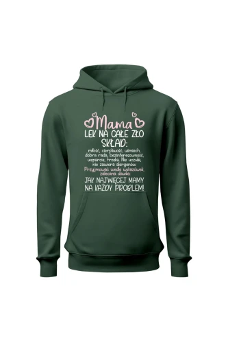Bluza damska z kapturem Mama lek na całe zło
