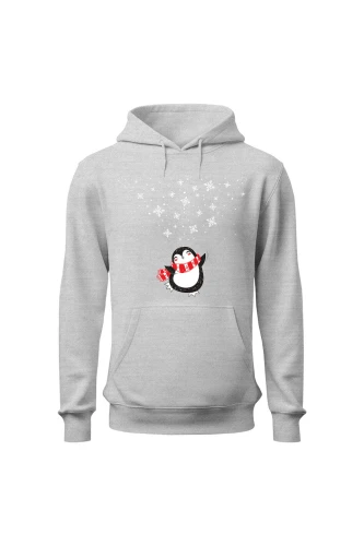 Bluza damska z kapturem Z pingwinkiem i prezentem 