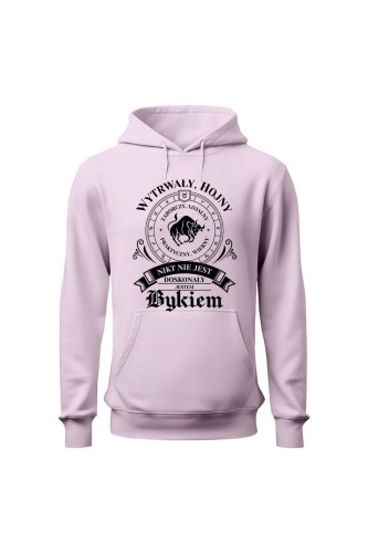 Bluza damska z kapturem Nikt nie jest doskonały jestem Bykiem