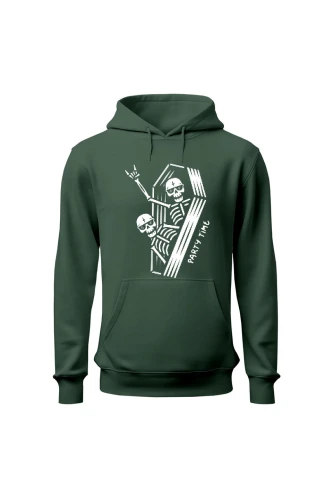 Bluza damska z kapturem Szkielety w trumnie party time