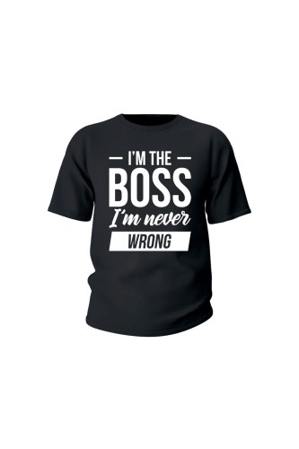 Koszulka dziecięca Im the boss im never wrong