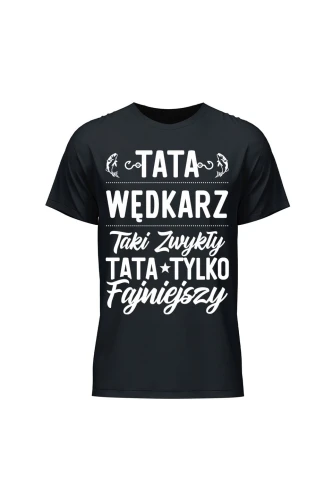 Koszulka męska Fajniejszy Tata wędkarz