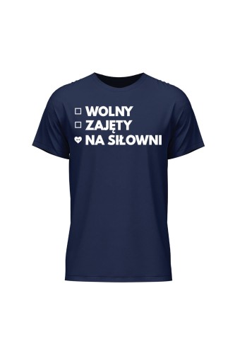 Koszulka męska Wolny Zajęty Na siłowni