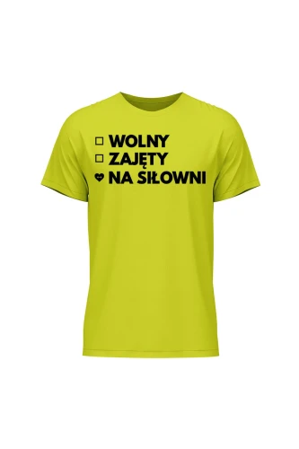 Koszulka męska Wolny Zajęty Na siłowni