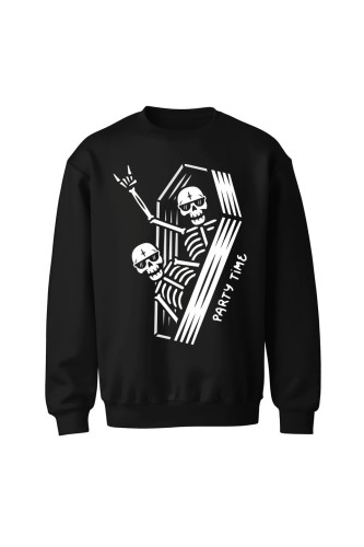 Bluza bez kaptura Szkielety w trumnie party time