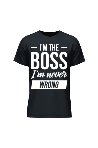 Koszulka męska Im the boss im never wrong