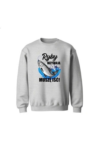 Bluza dziecięca bez kaptura Ryby wzywają muszę iść