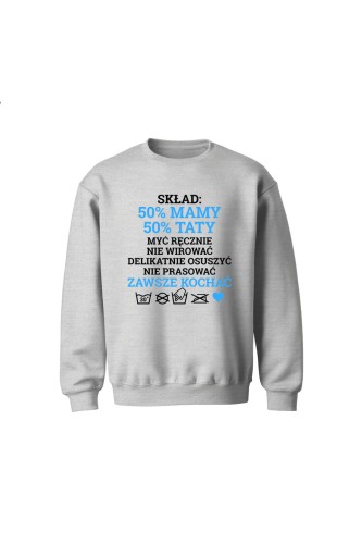 Bluza dziecięca bez kaptura Skład dziecka niebieski