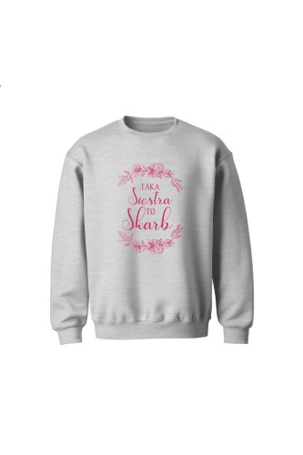 Bluza dziecięca bez kaptura Taka siostra to skarb