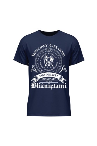 Koszulka męska Nikt nie jest doskonały jestem Bliźniętami