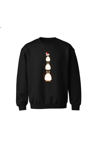Bluza dziecięca bez kaptura Świąteczne pingwinki