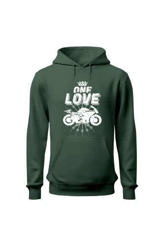 Bluza męska z kapturem One Love Motocykle