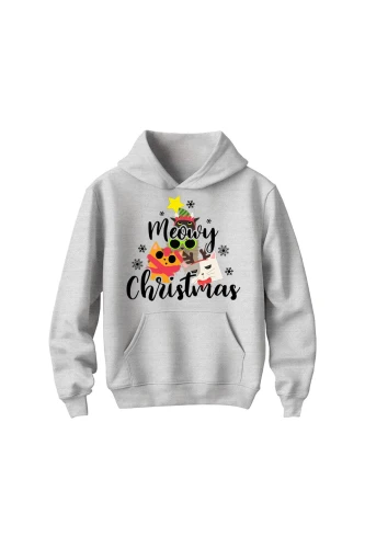 Bluza dziecięca z kapturem Meowy Christmas