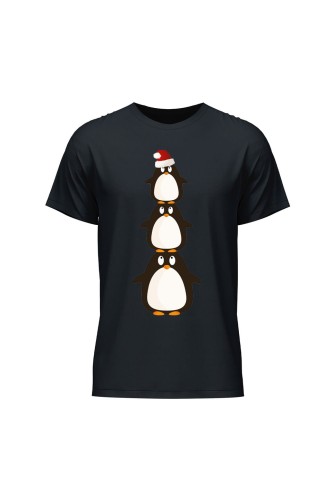 Koszulka męska Świąteczne pingwinki
