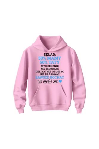 Bluza dziecięca z kapturem Skład dziecka niebieski