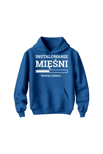 Bluza dziecięca z kapturem Instalowanie mięśni Proszę czekać